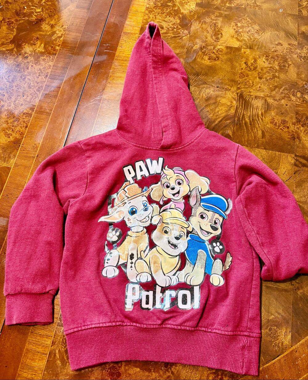 Nickelodeon Paw Patrol Maroon Hoodie. Size 4T